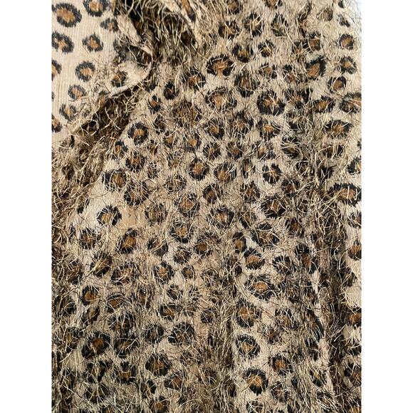 Vintage Womens Blazer Jacket Size Large Leopard Print Fuzzy Mob Wife 90s Y2K - Picture 3 of 8